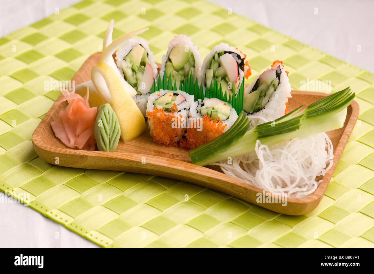 An assortment of delicious sushi Stock Photo