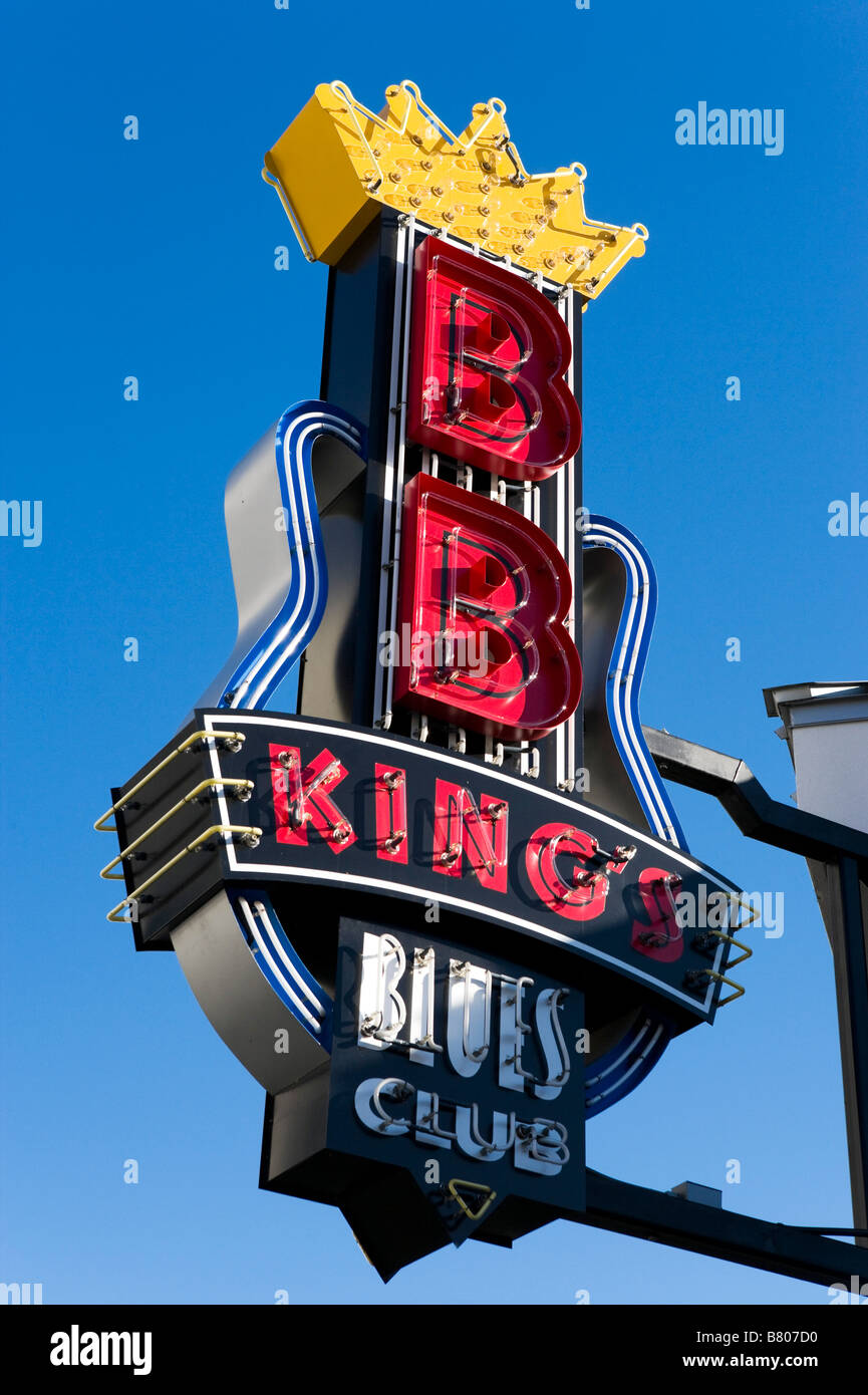 Sign for BB King's Blues Club at Pointe Orlando, International Drive, Orlando, Central Florida, USA Stock Photo