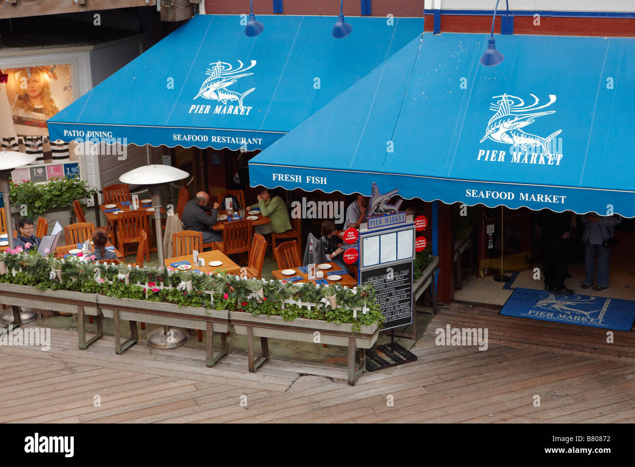 Seafood restaurant on Pier 39. San Francisco, California, USA Stock