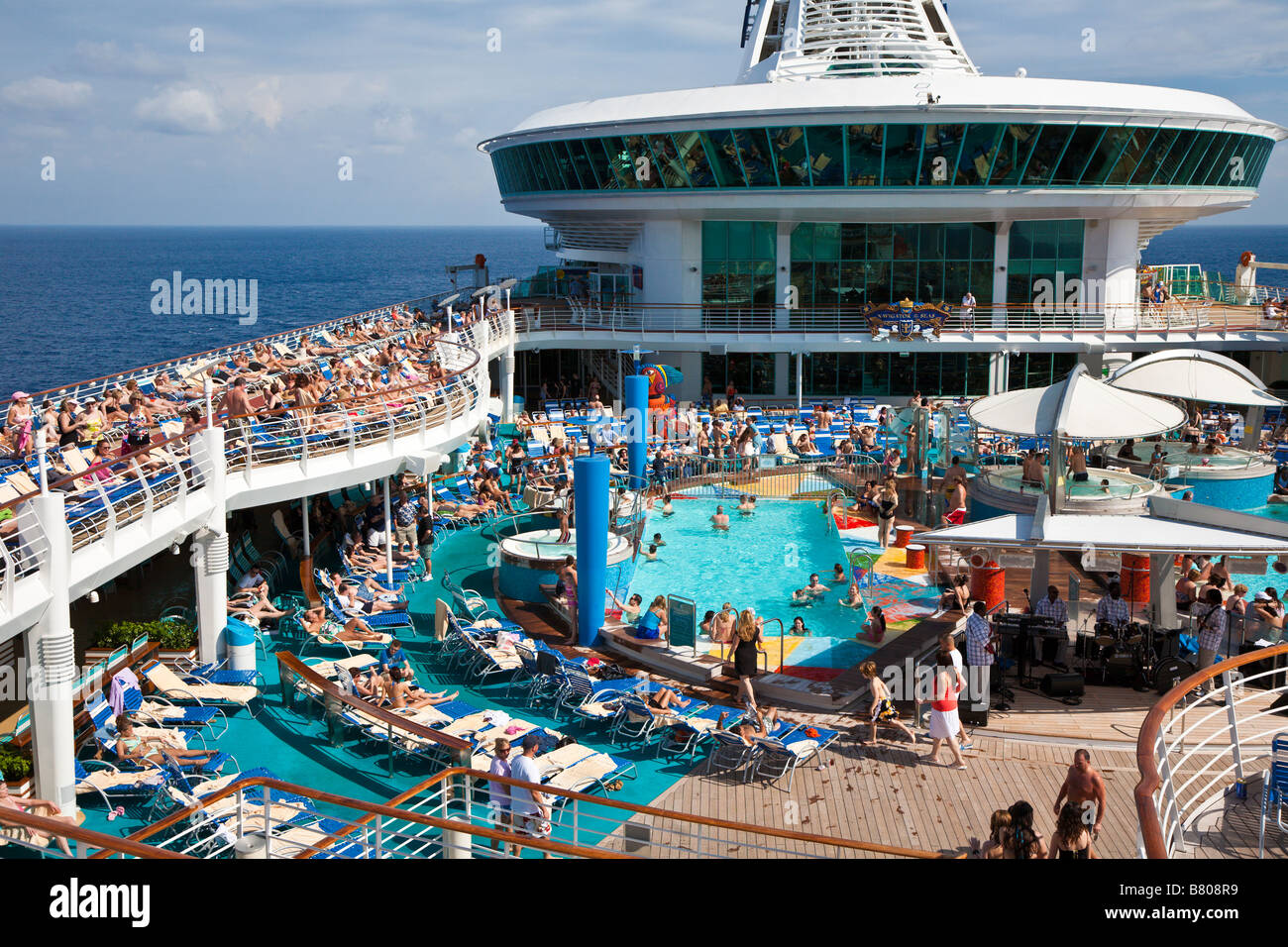 Deck of Royal Caribbean's Navigator of the Seas cruise ship Stock Photo ...