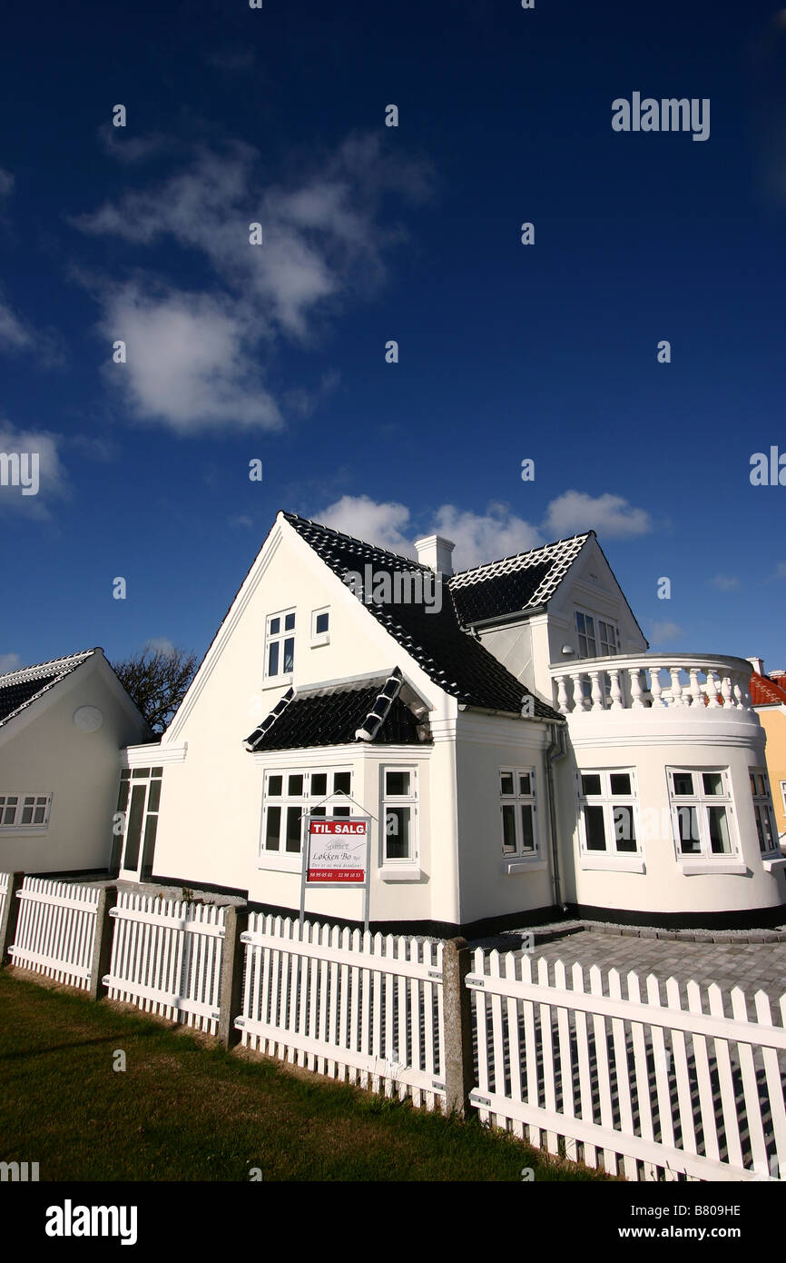 House for sale in Denmark (west coast in Loekken Stock Photo Alamy