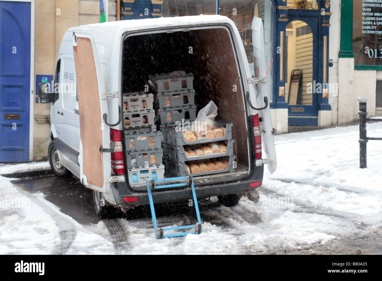 Bread van delivery service Stock Photo Alamy