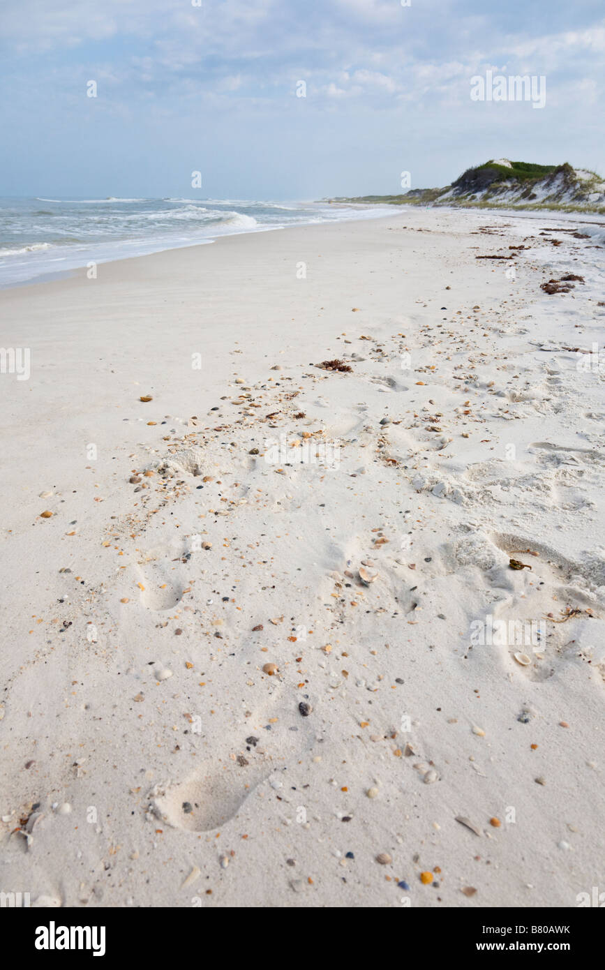 Secluded white sand beach at St Joseph Peninsula State Park in Port St