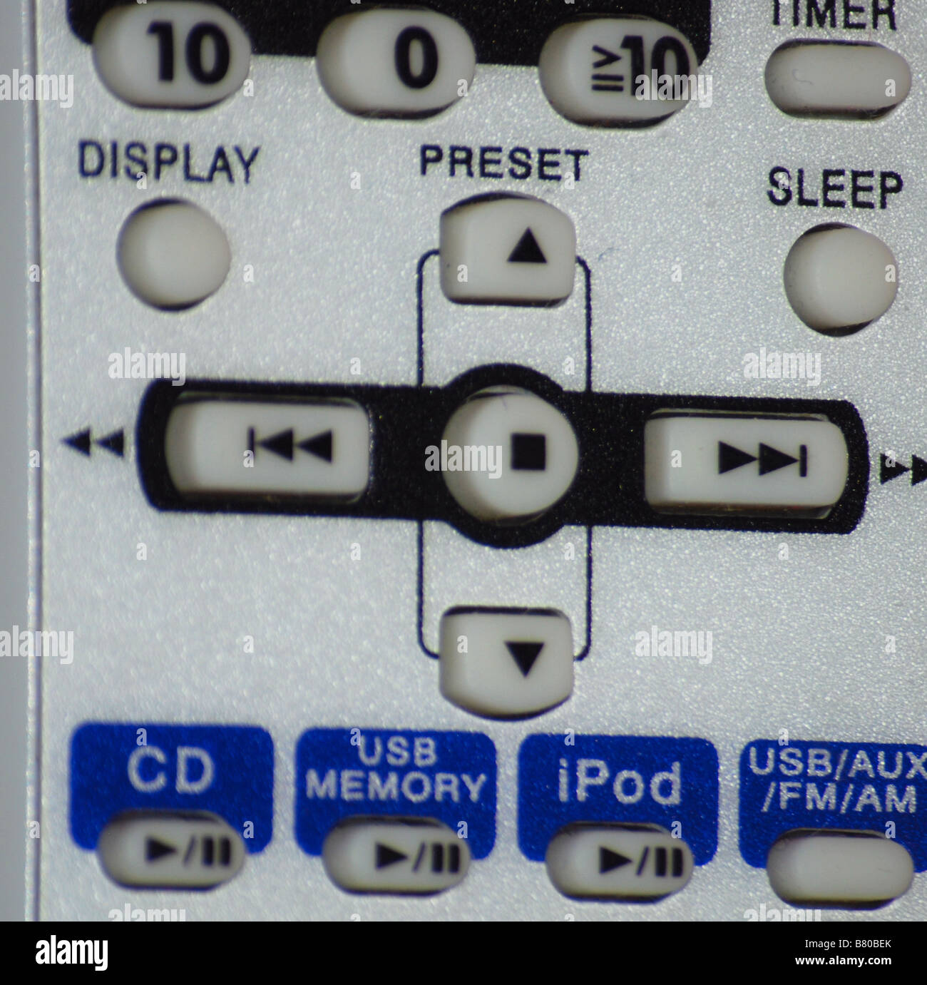 MP3 Clock Radio Remote Control Stock Photo
