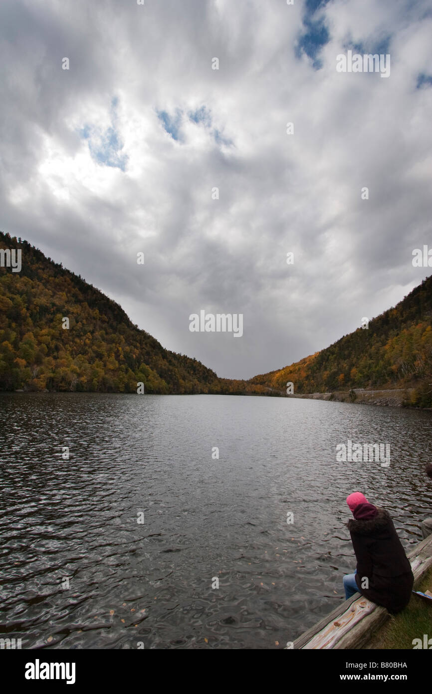 A rural mountain lake in the Adirondacks of New York October 6 2008 Stock Photo