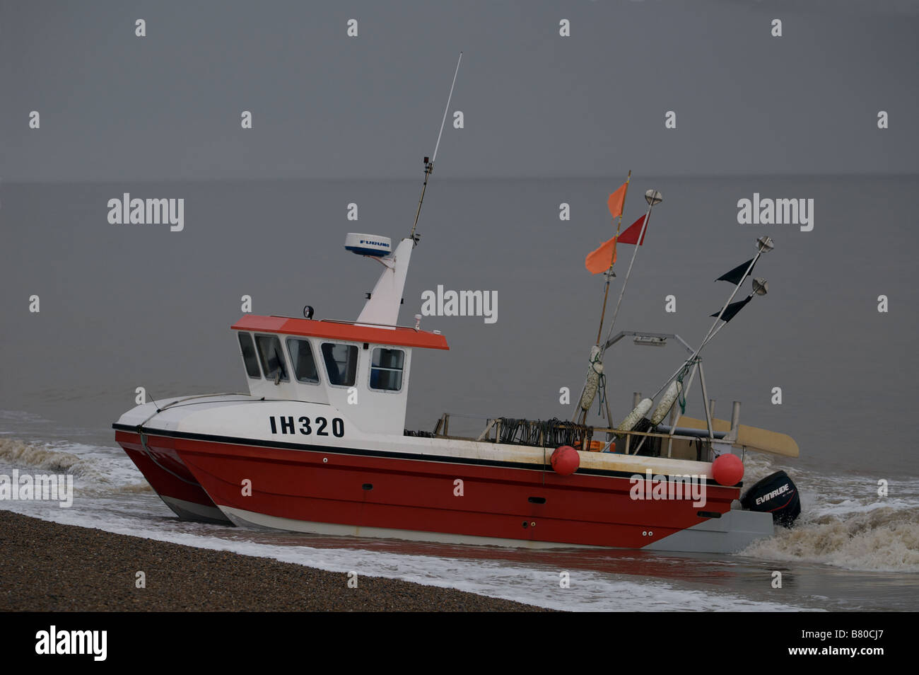 Fishing boat, Aldeburgh, Suffolk, UK. Stock Photo