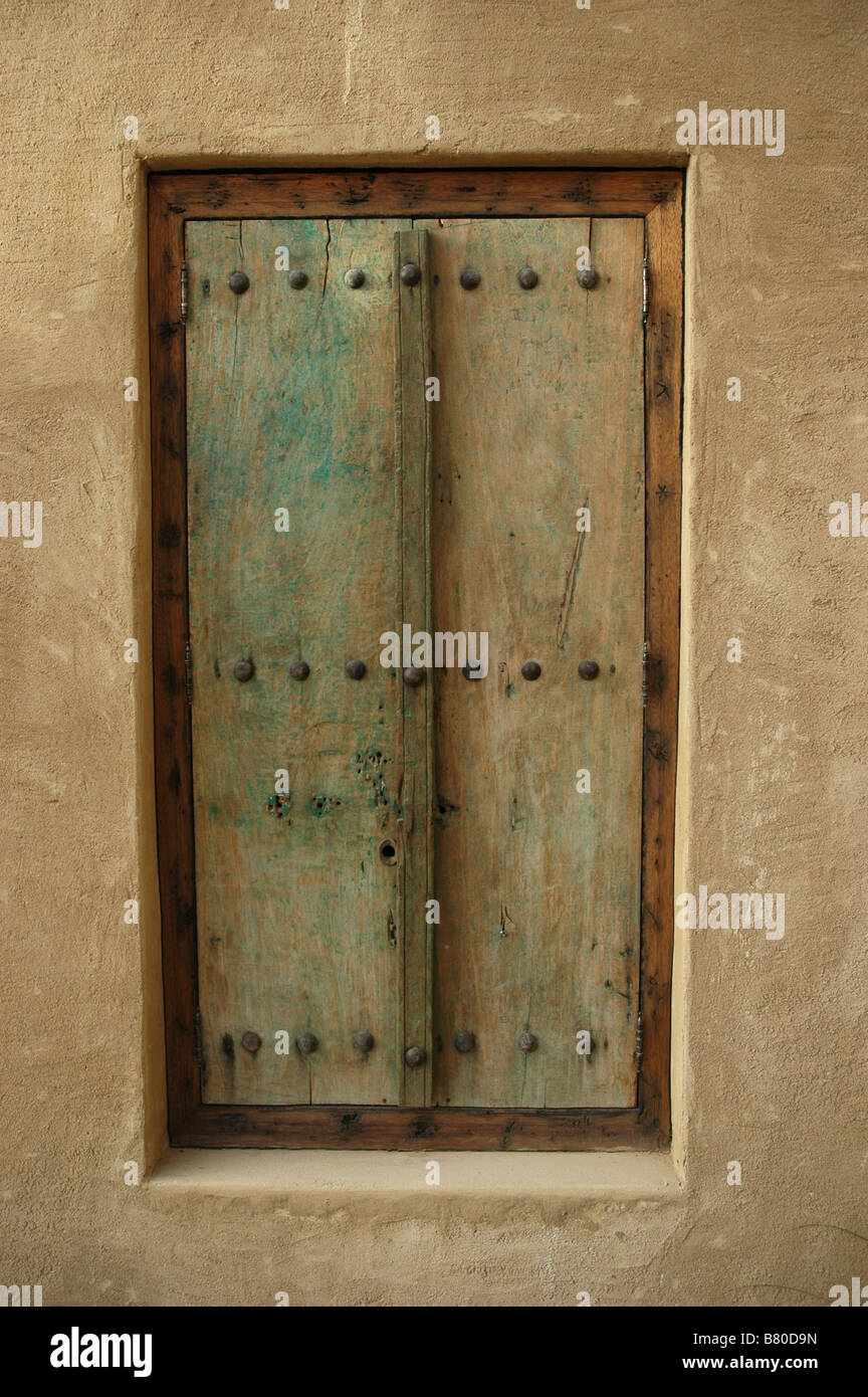 Window shutters on a building in Dubai, UAE, Middle East Stock Photo