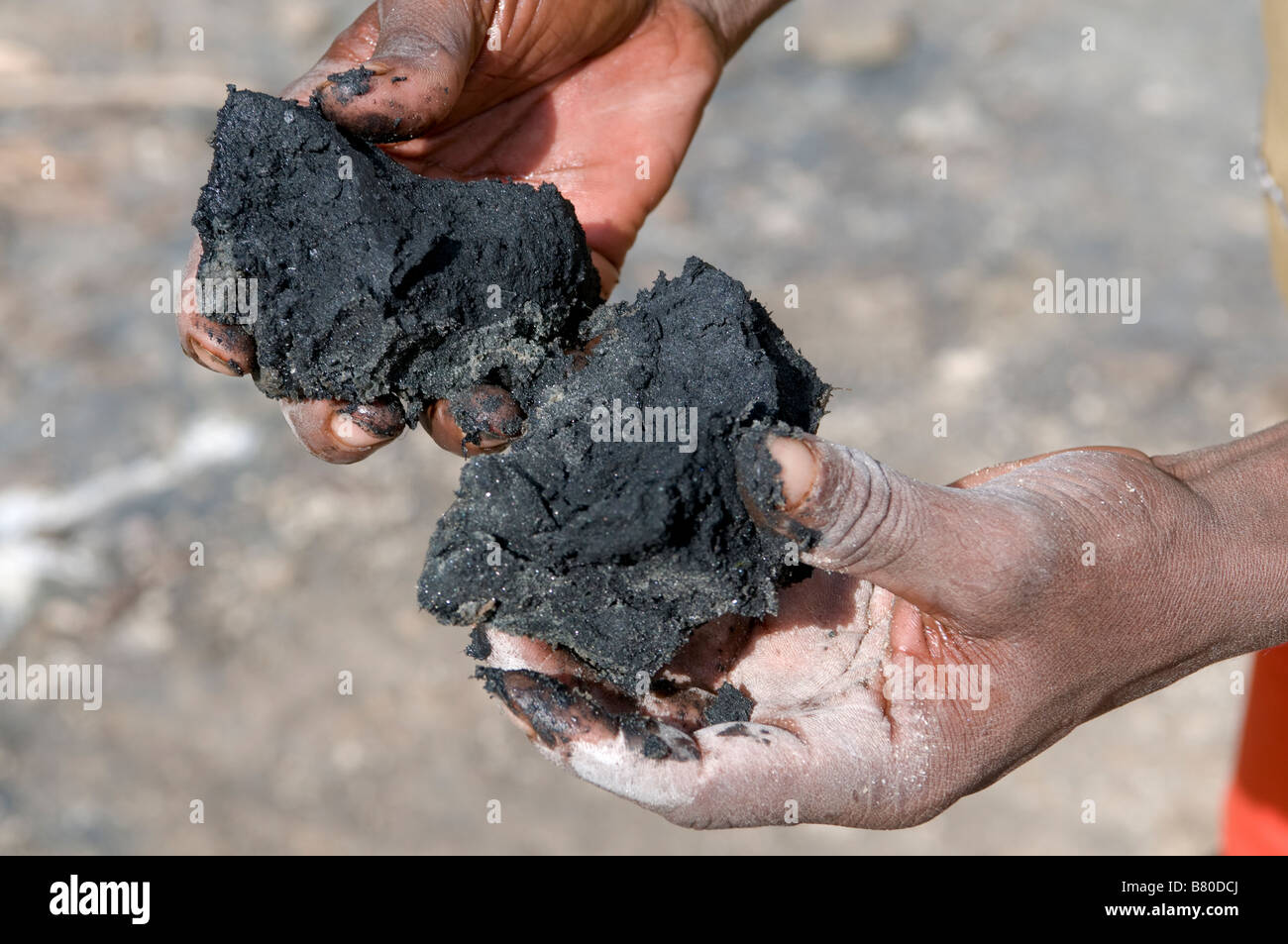 Close up of salt at the Chew Bet Soda Crater Southern Ethiopia Africa
