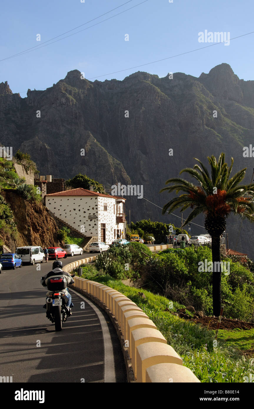 The small mountain village of Masca in the Teno massif Tenerife Canary Islands Stock Photo