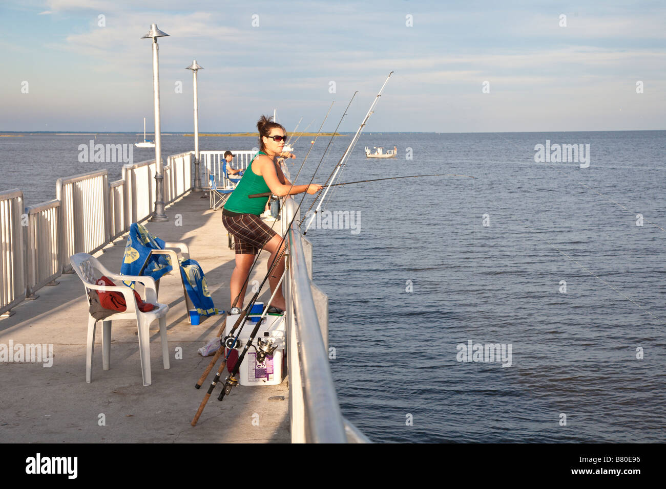 Fishing sport female hi-res stock photography and images - Alamy