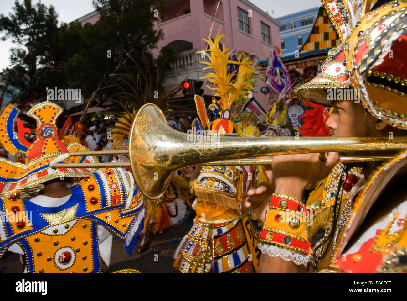 Junkanoo Musician Boxing Day Parade Nassau Bahamas Stock Photo Alamy