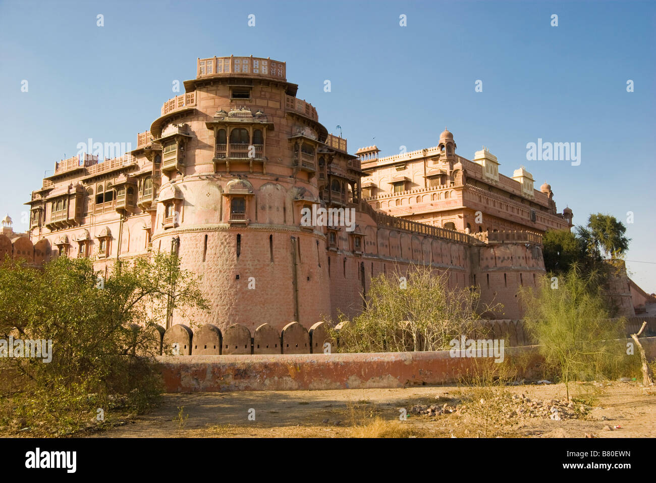 Exterior of Junagarh Fort Bikaner Rajasthan India Stock Photo