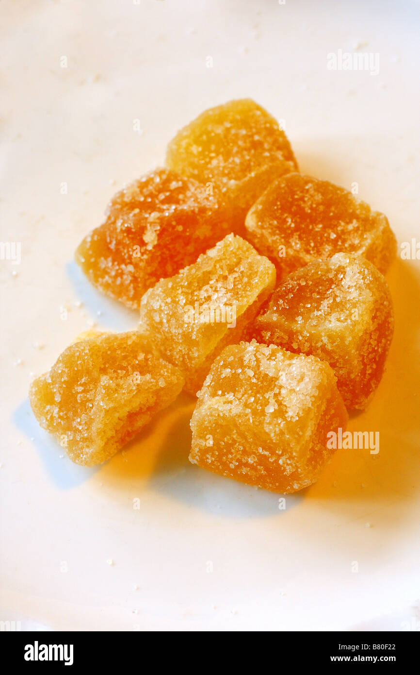 CRYSTALLIZED GINGER Stock Photo