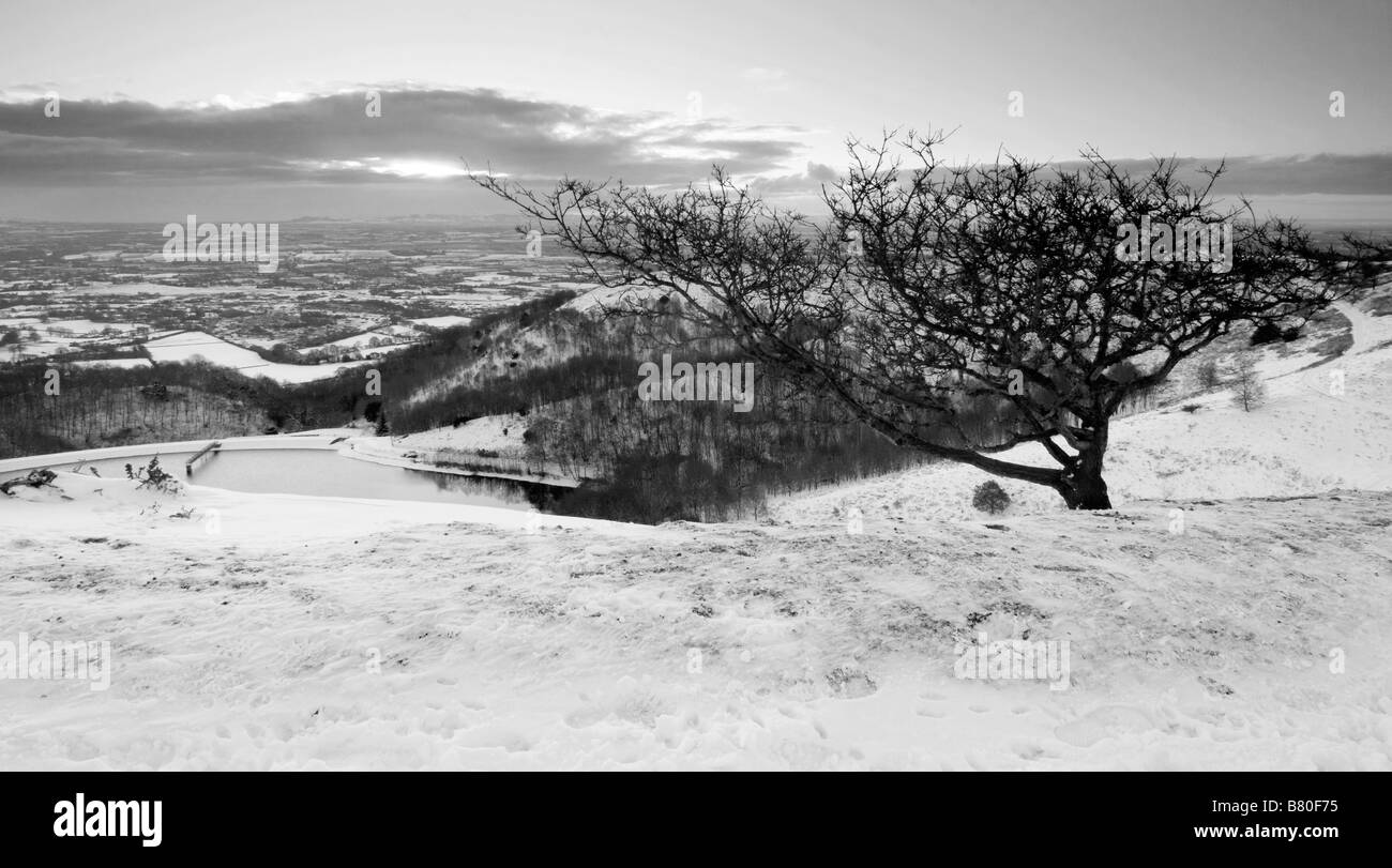 Winter on the Malvern Hills, England Stock Photo