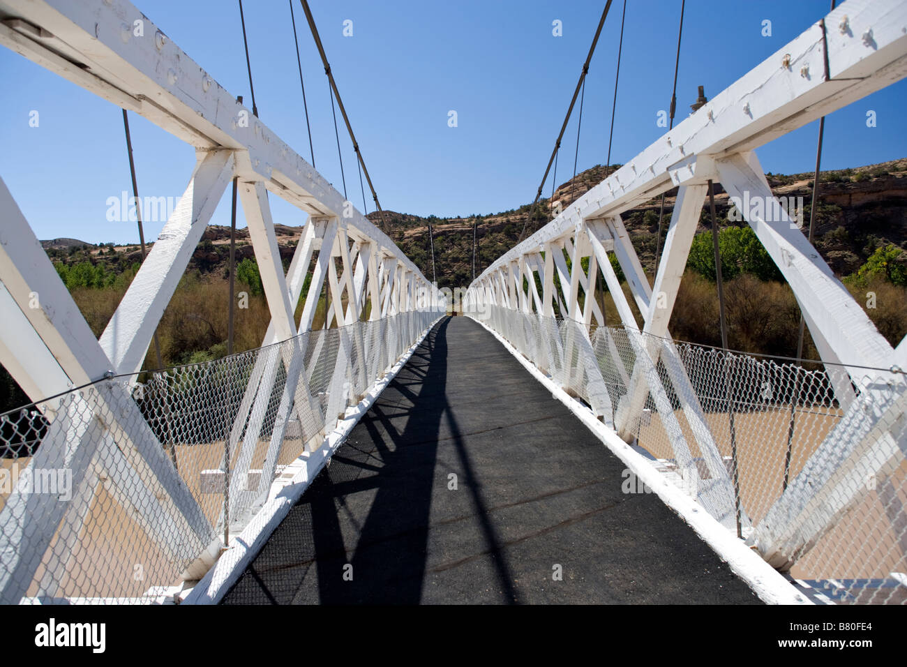 Dewey Suspension Bridge, constructed in 1916, is Utah's longest