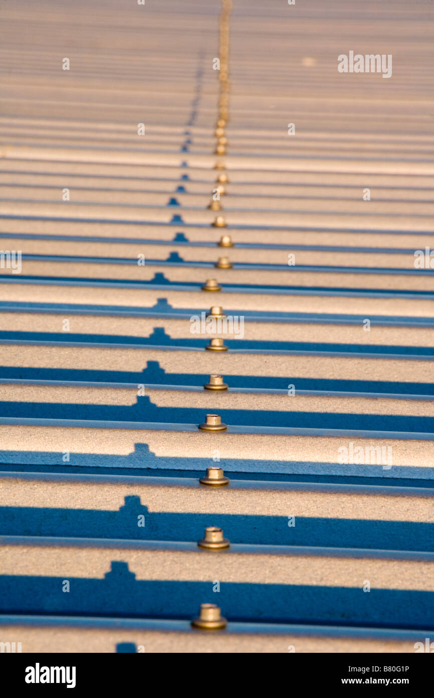 Detail of rivets holding a roof Stock Photo Alamy