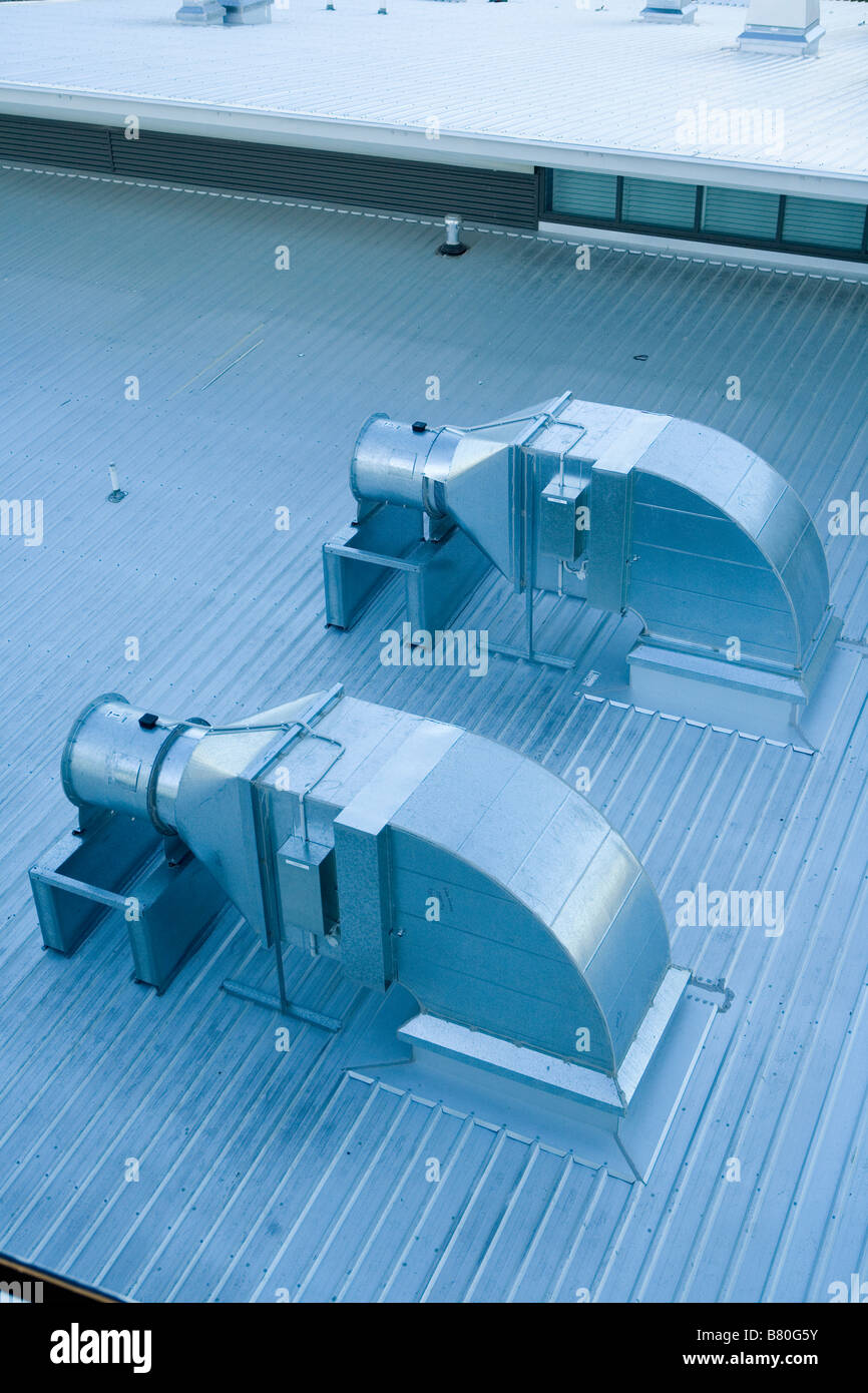 Industrial air conditioning exit Stock Photo Alamy