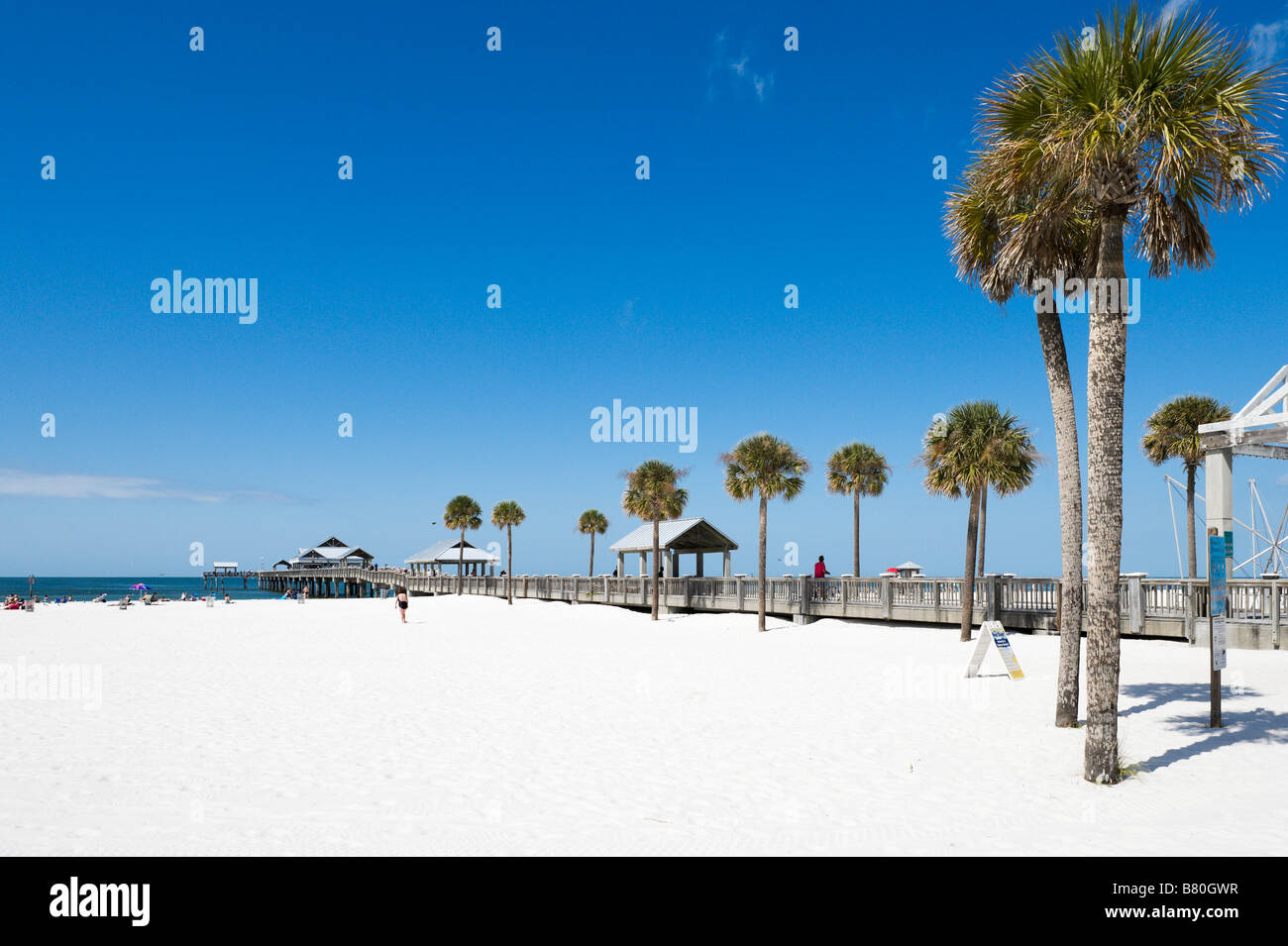 Pier at Clearwater Beach, Gulf Coast, Florida, USA Stock Photo