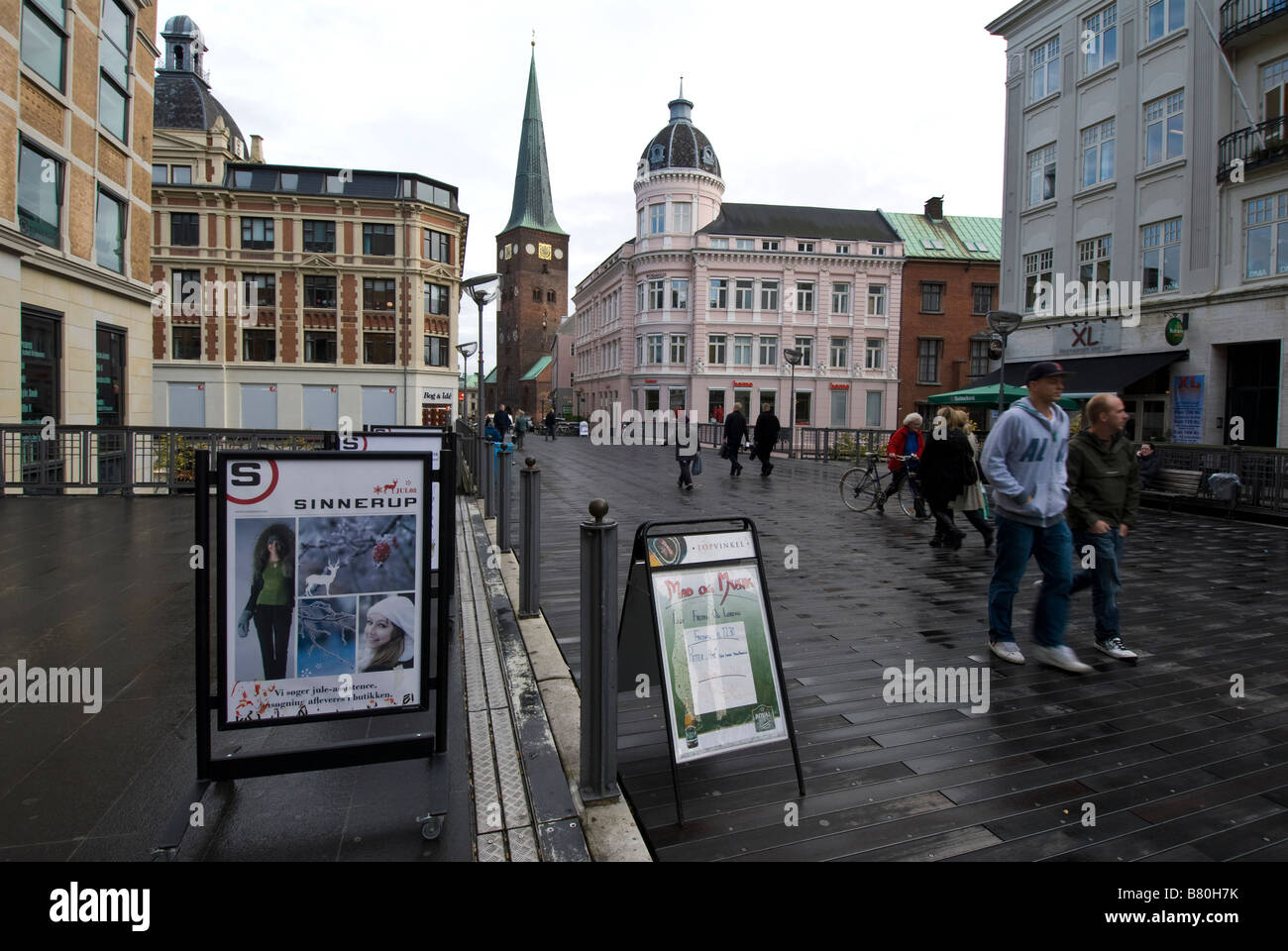 A street scene in Strøget Søndergade, Arhus, Denmark Stock Photo - Alamy