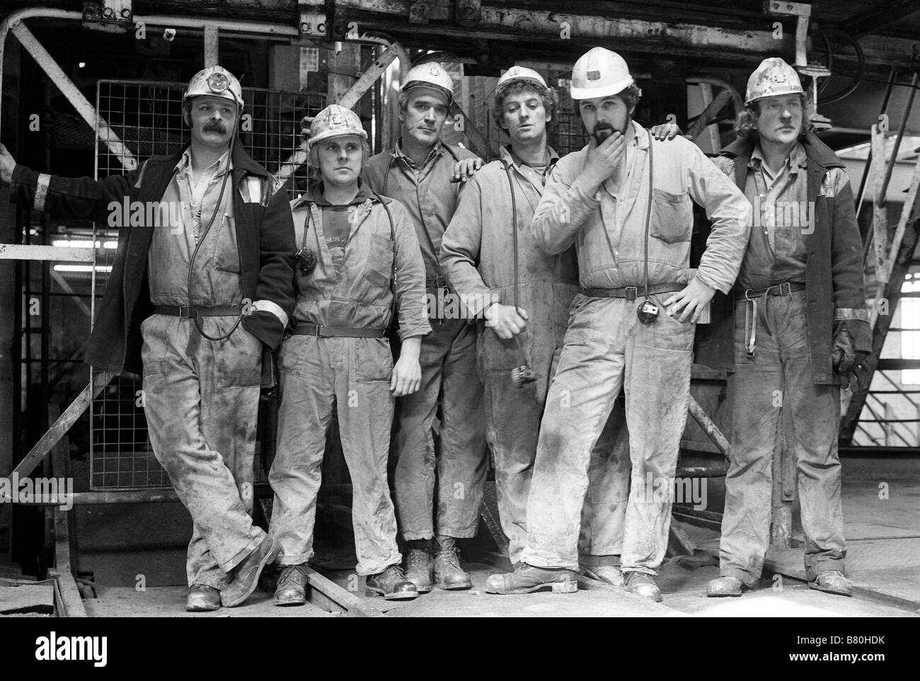 Miners at Littleton Colliery in Cannock return to work during the miners strike 30 3 1984 PICTURE BY DAVID BAGNALL Coal miner miners mining Britain Uk Stock Photo