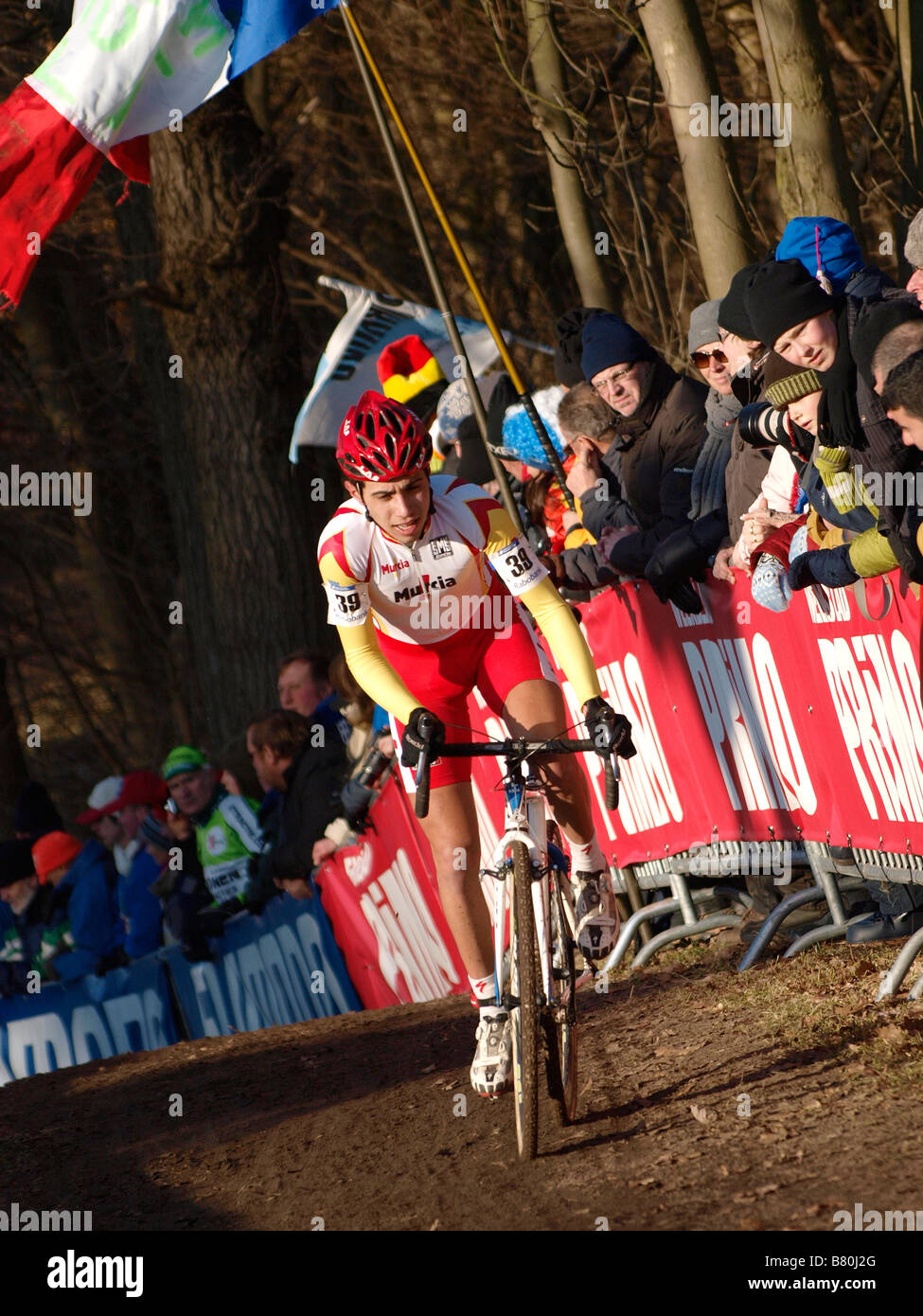 Spanish competitor at the world championship cyclecross in Hoogerheide the Netherlands Stock Photo