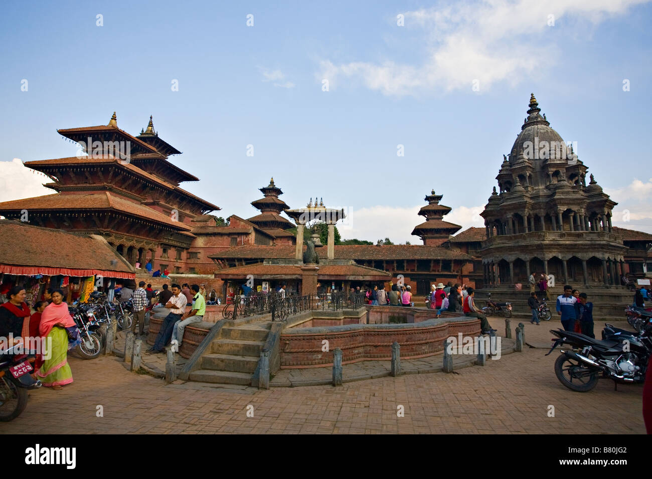 Chyasin Dewal on the right side, Durbar Square, Patan, Nepal, Asia Stock Photo