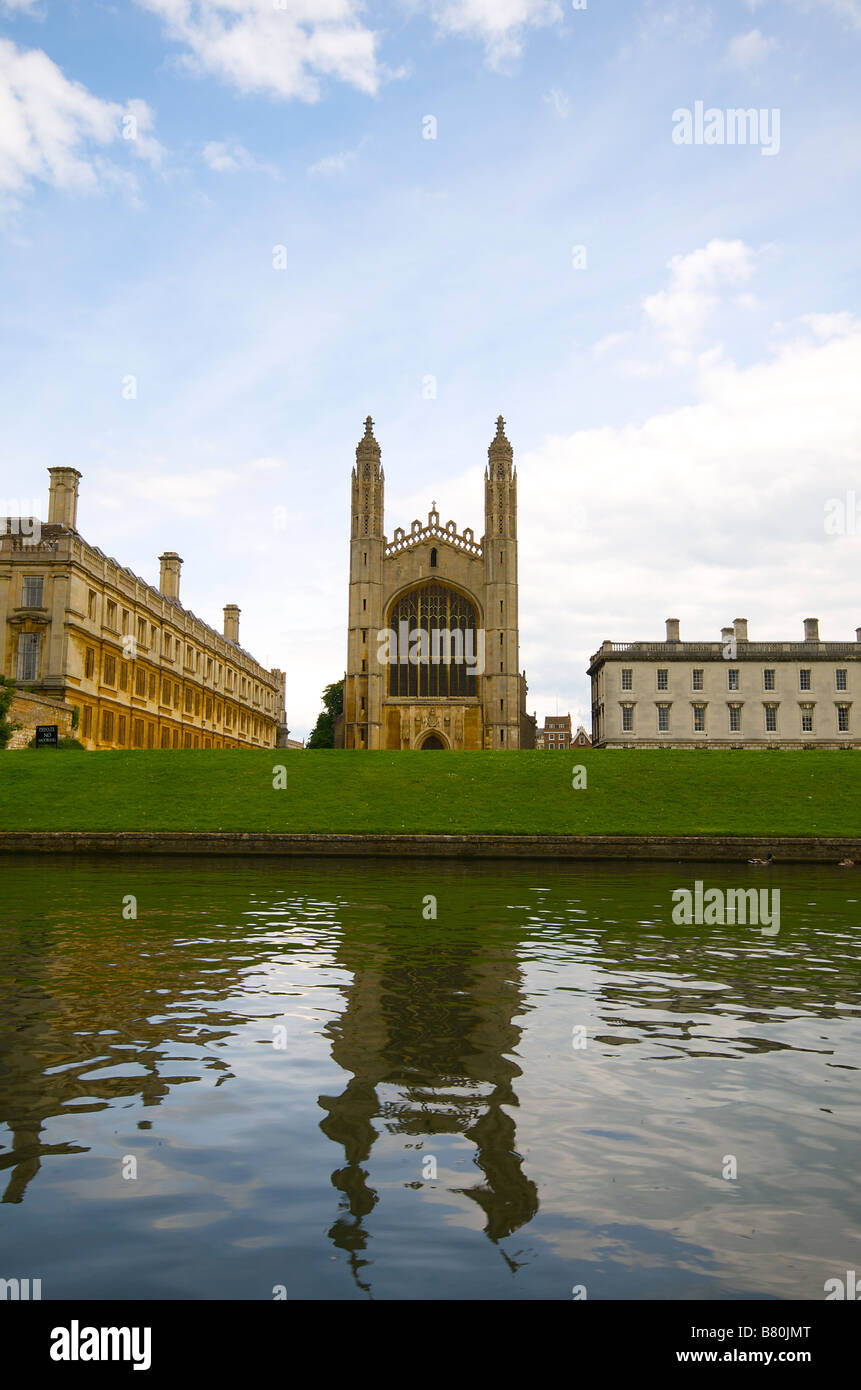 Kings College Chapel at Cambridge University as viewed from the River Cam. Stock Photo