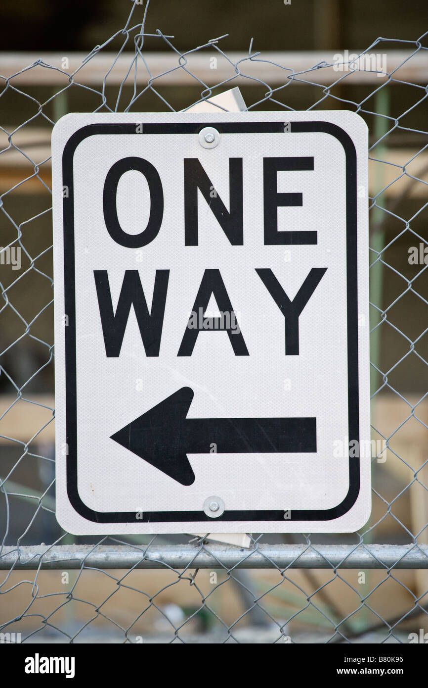 A One Way Street Sign Stock Photo Alamy