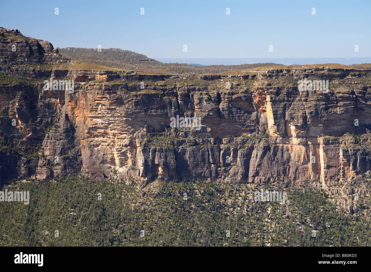 View over Grose Valley from Dockers Lookout near Blackheath Blue Mountains New South Wales Australia Stock Photo