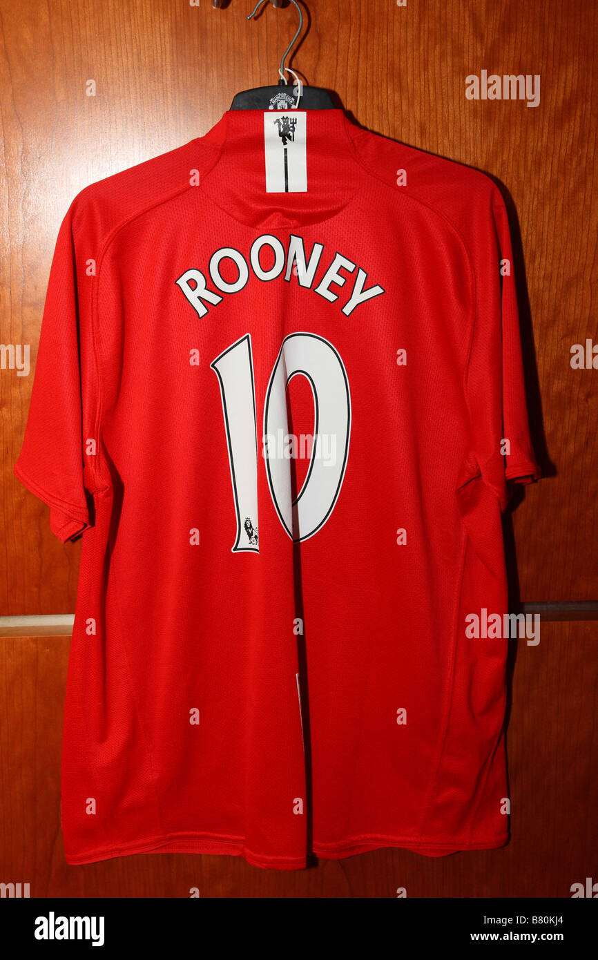 Rooney's shirt - Manchester United Football Ground, Old Trafford Stock Photo