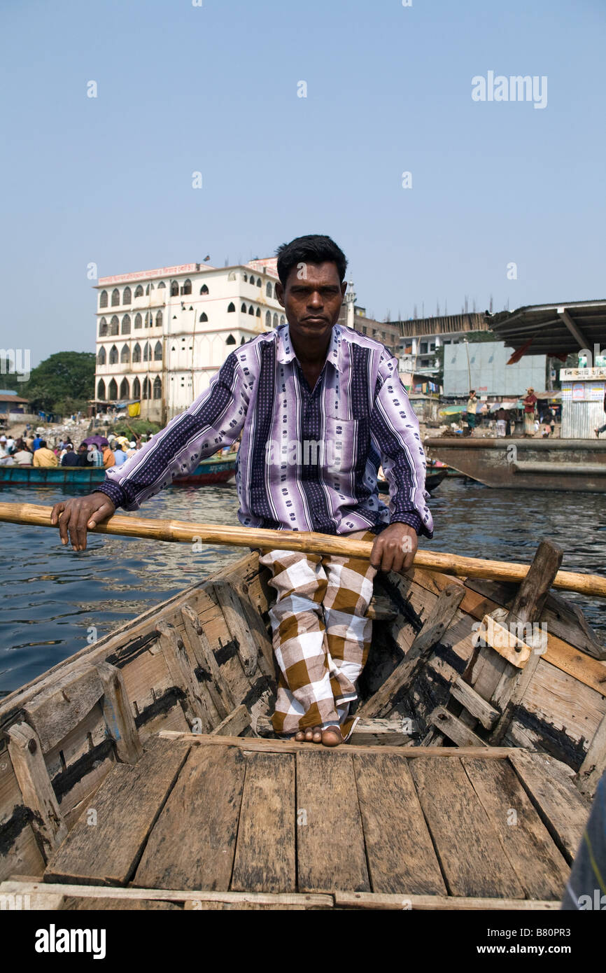 Boat ride Buriganga River Dhaka Bangladesh Stock Photo