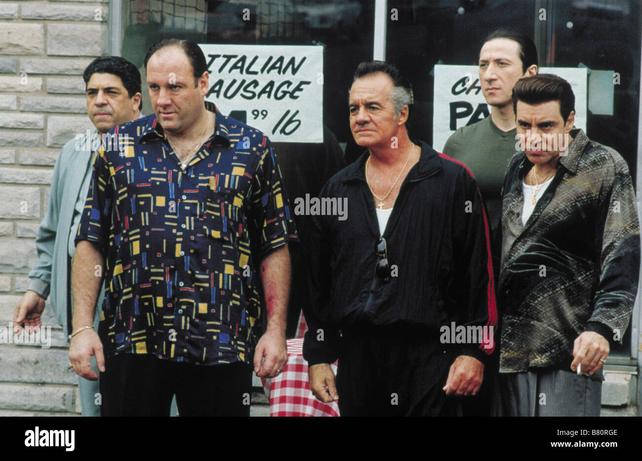 The Sopranos  TV-Series 1999-2007 USA 2000 Season 2 Created by David Chase Vincent Pastore, James Gandolfini, Tony Sirico, Federico Castelluccio, Stev Stock Photo