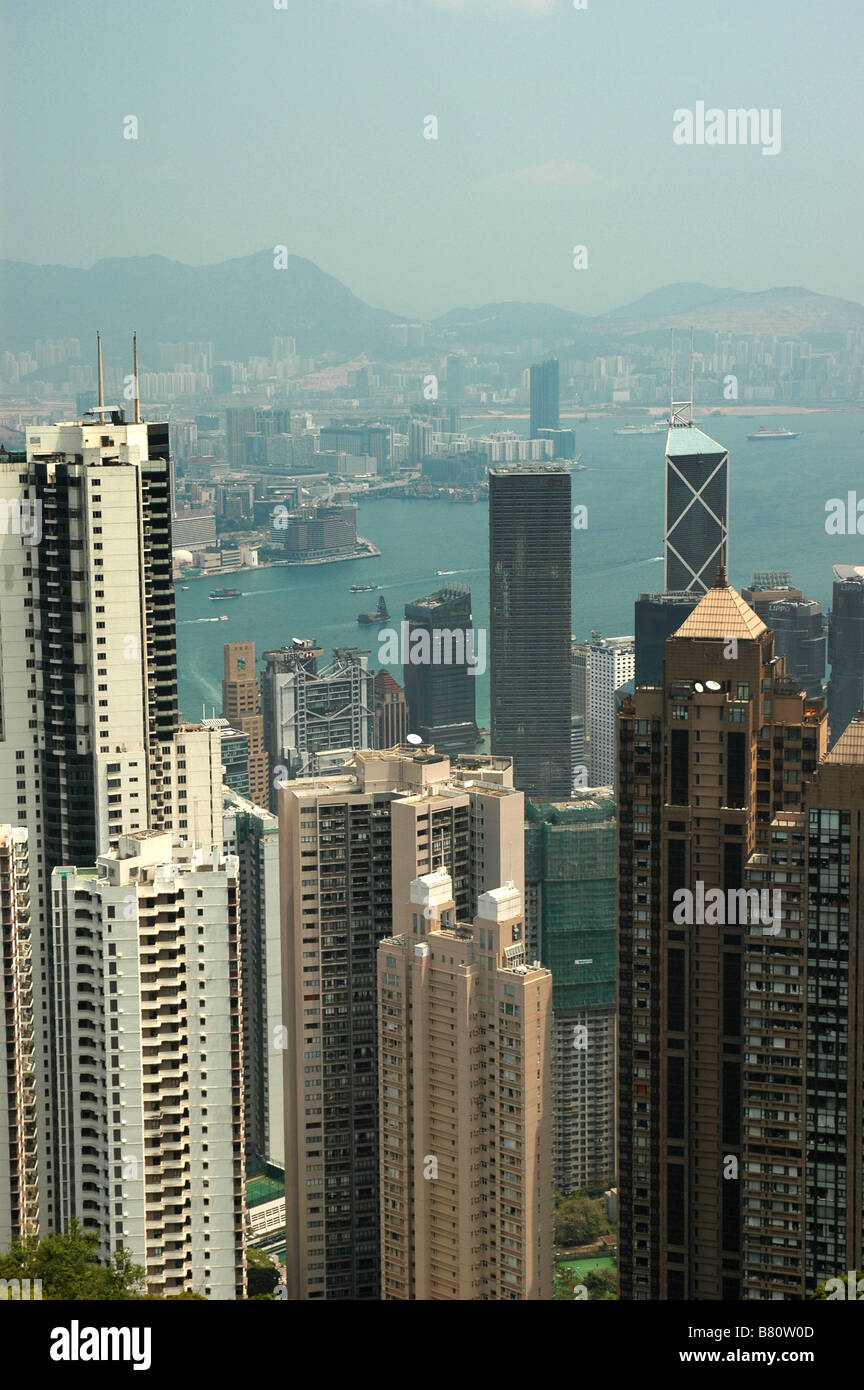 A view over Hong Kong from Victoria Peak Stock Photo - Alamy