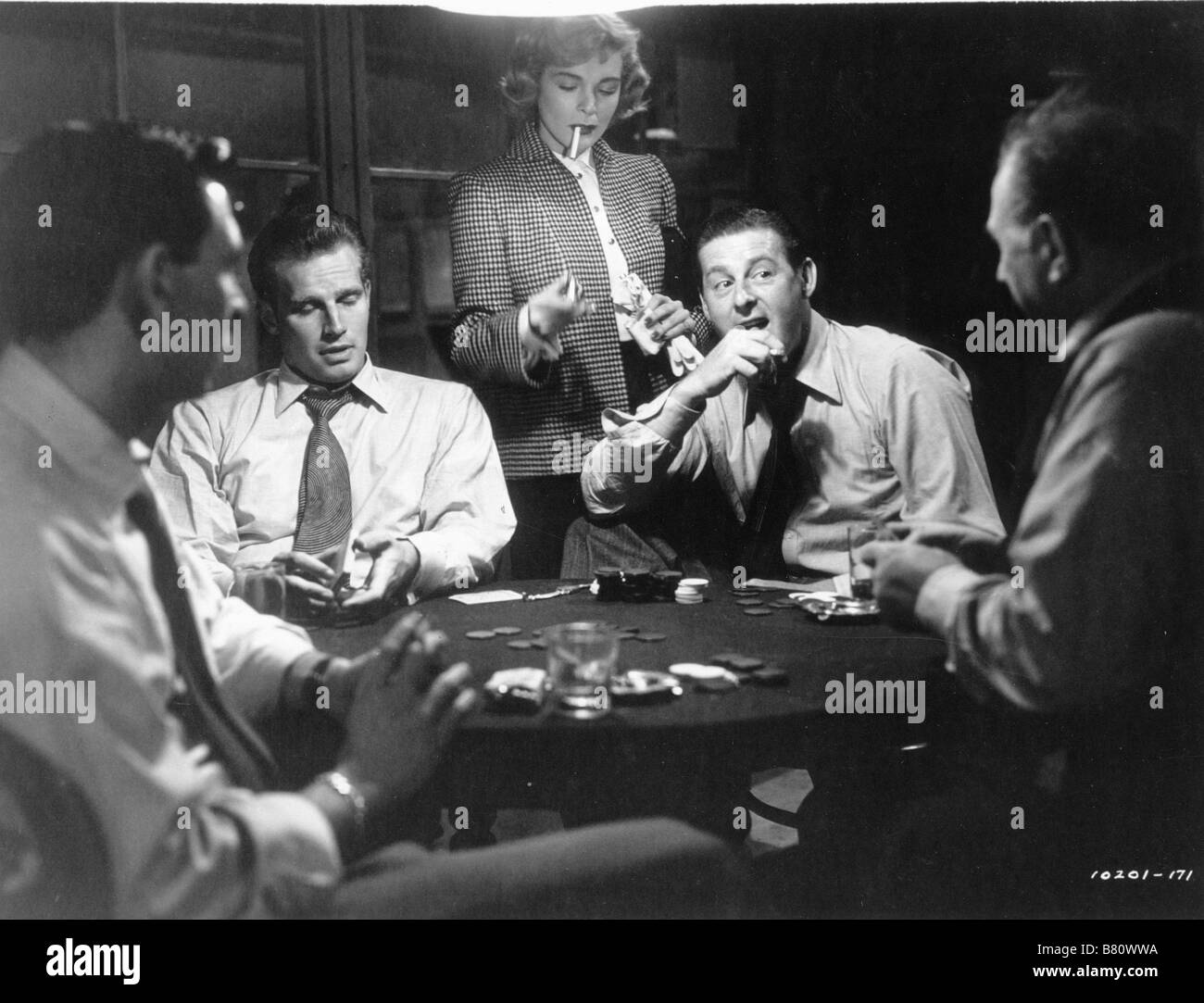 La main qui venge Dark City  Year: 1950 USA Charlton Heston, Lizabeth Scott, Don DeFore  Director: William Dieterle Stock Photo