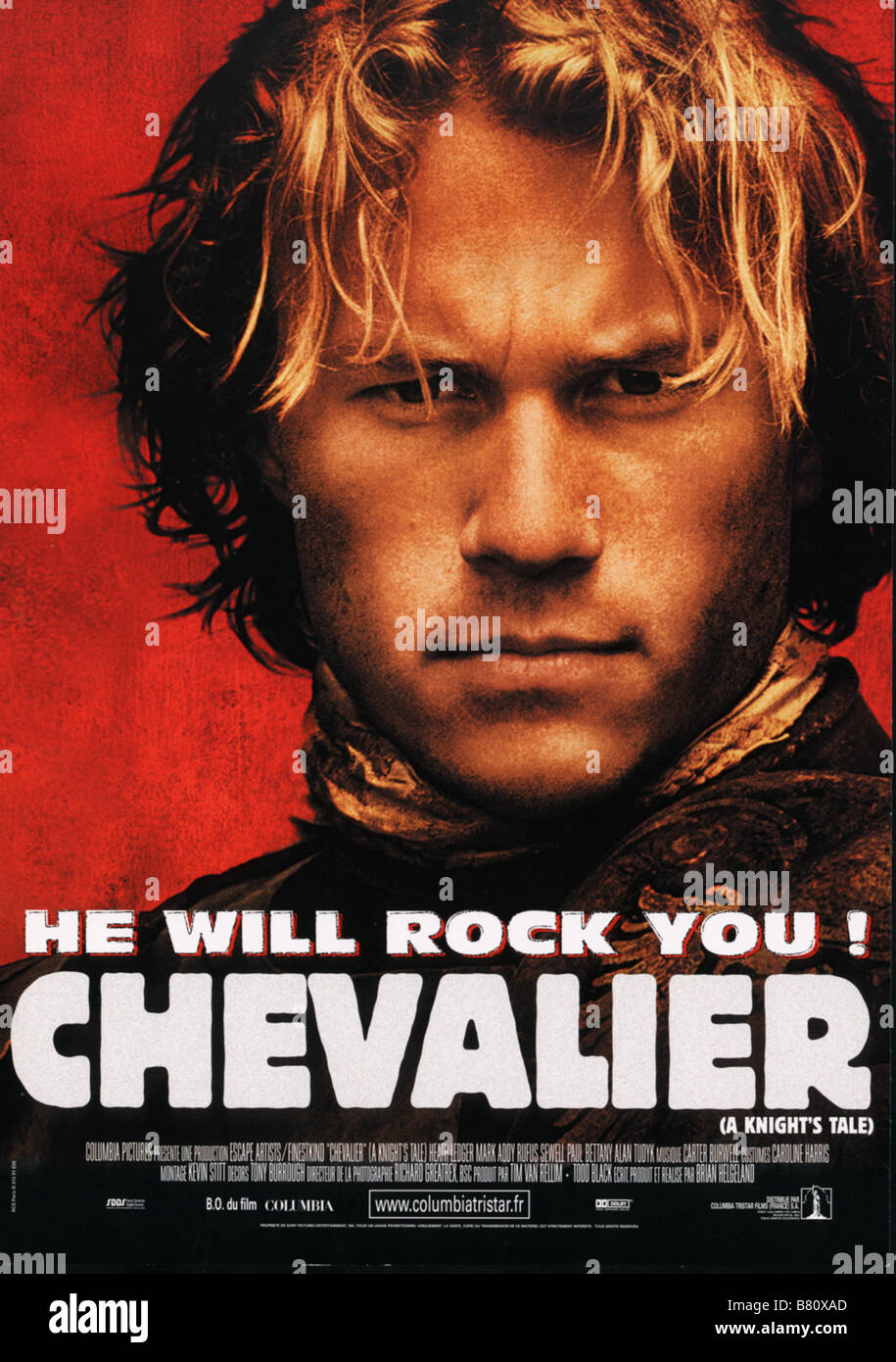 Chevalier A Knight's Tale  Year: 2001 USA Poster / Affiche Heath Ledger  Director: Brian Helgeland Stock Photo
