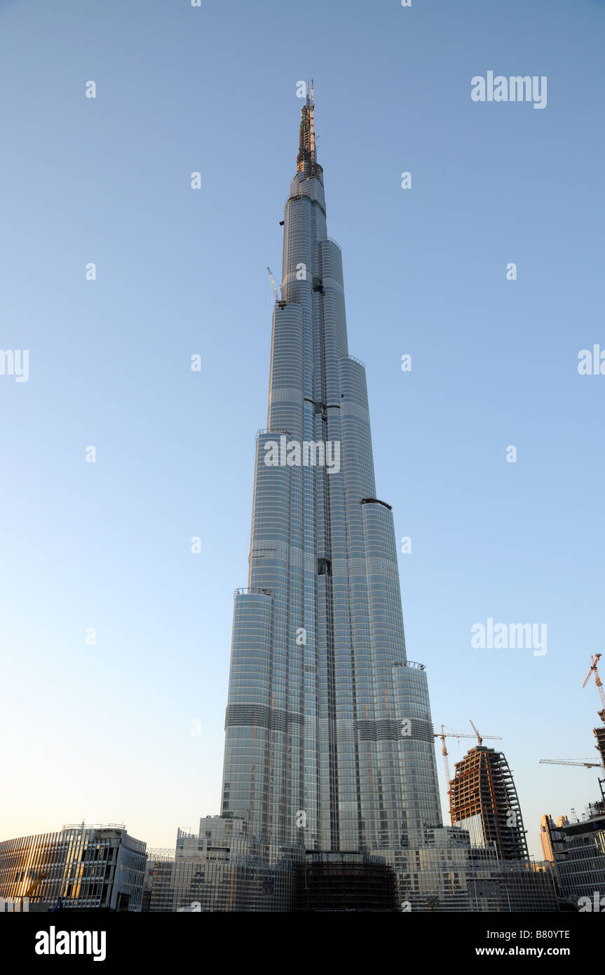 World tallest skyscraper Burj Dubai in Jan. 2009 Stock Photo