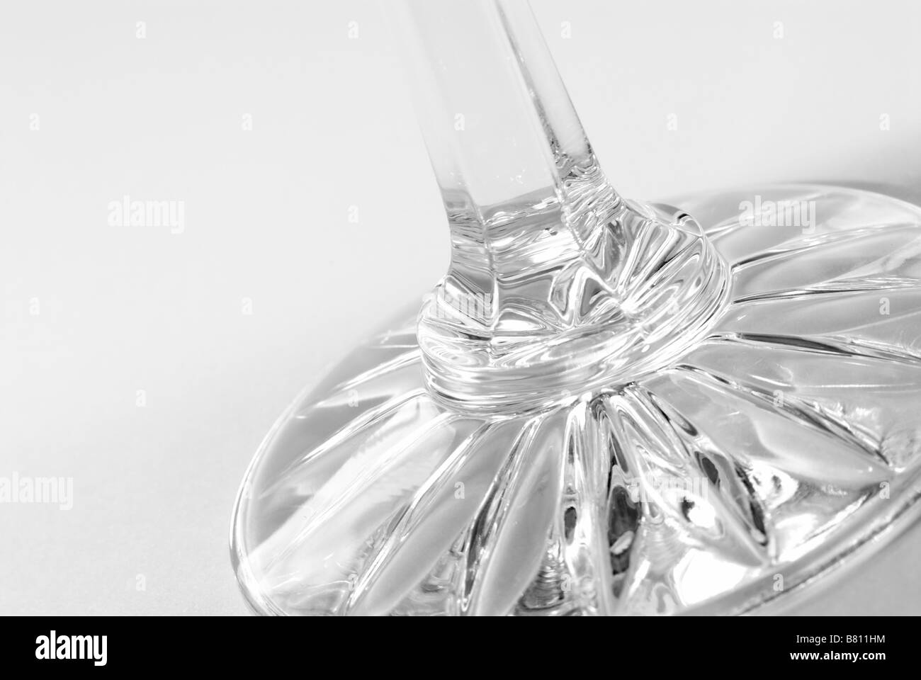 A foot of a crystal wine glass Stock Photo Alamy