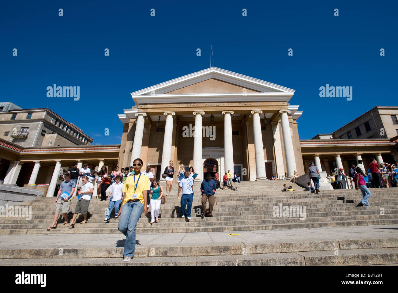 Students at Jameson Hall campus of the University of Cape Town South Africa Stock Photo