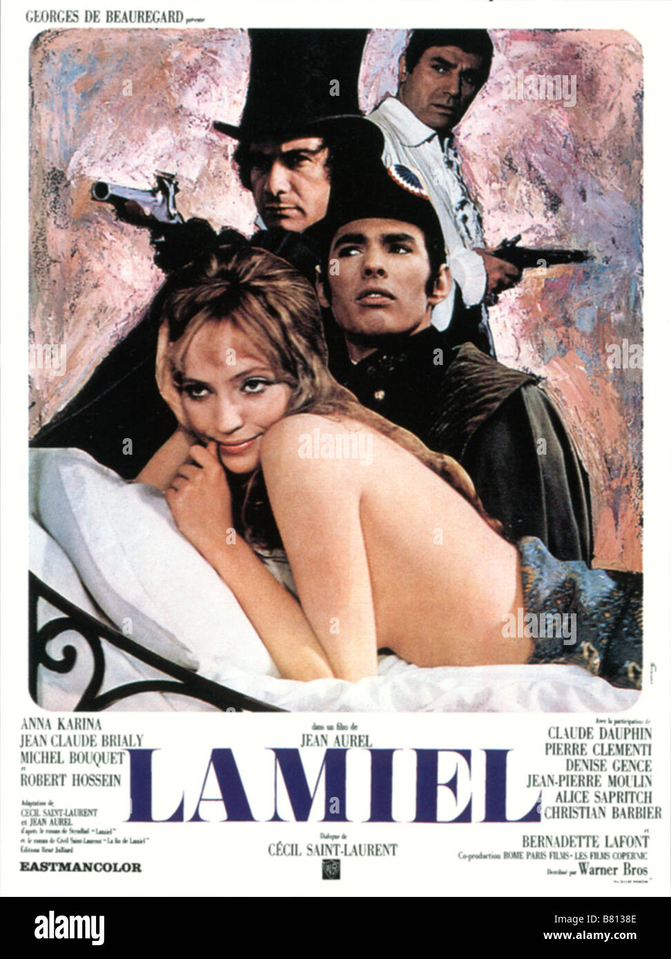 Lamiel Year: 1967 - Italy / France Director: Jean Aurel Anna Karina, Jean-Claude  Brialy, Robert Hossein, Pierre Clémenti Movie poster (Fr Stock Photo - Alamy
