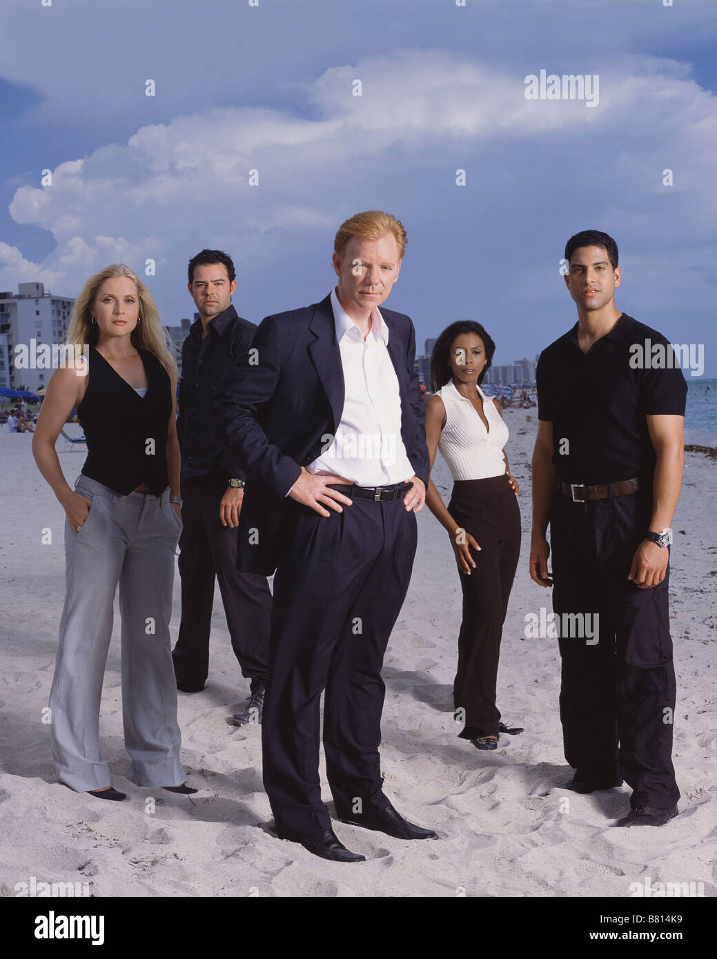 CSI: Miami  TV series 2002-???? Emily Procter, Rory Cochrane, David Caruso, Khandi Alexander and Adam Rodriguez  Created by Anthony E. Zuiker Ann Donahue Carol Mendelsohn Stock Photo