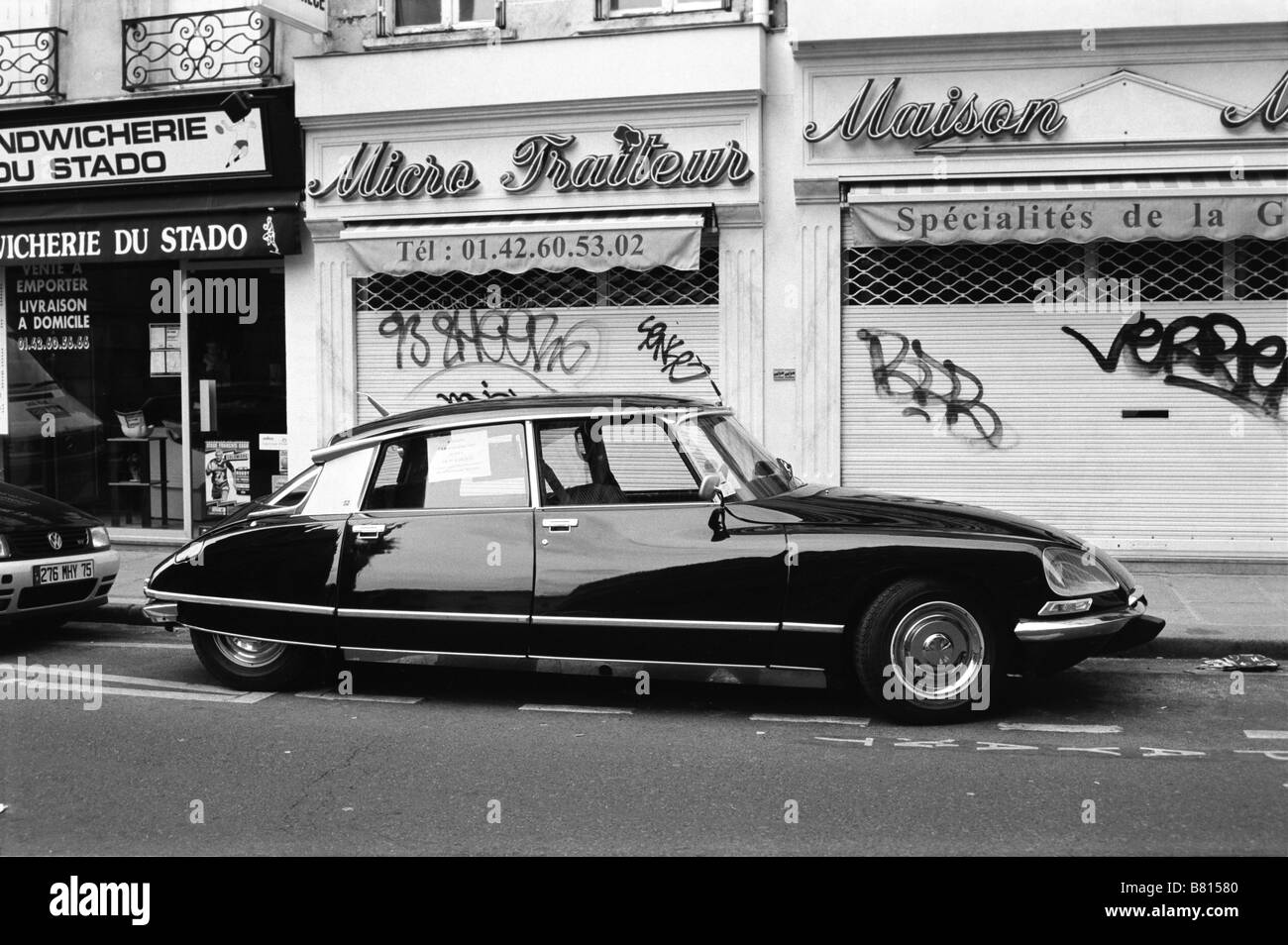 A beautiful mint condition D Series Citroen on rue Saint Honoré Paris France Stock Photo