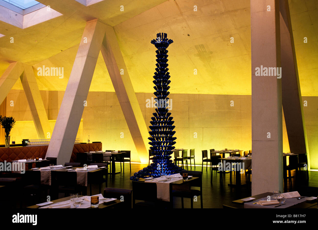 The interior of Kool Restaurant in the Casa da Música, Oporto, northern Portugal Stock Photo