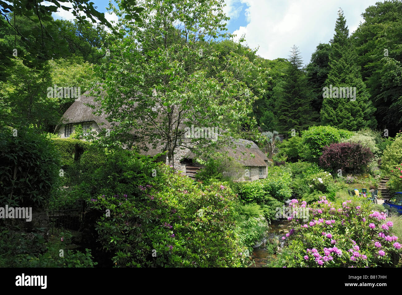 Cottage Buckland in the Moor Dartmoor Devon England United Kingdom Stock Photo Alamy