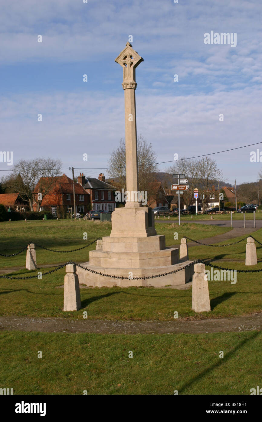 War Memorial Dunsfold Village Surrey UK Stock Photo