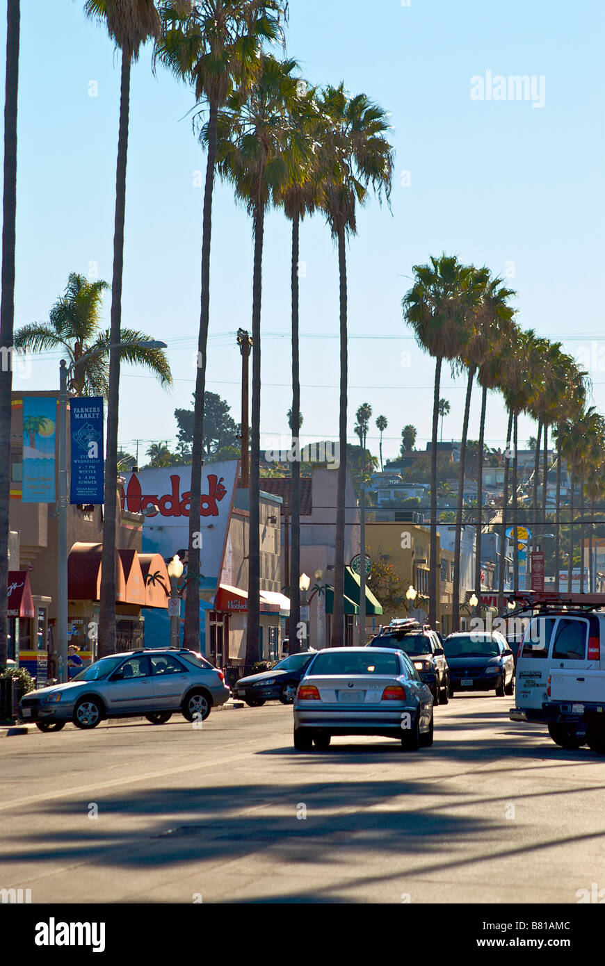main street of downtown Ocean Beach, CA near San Diego Stock Photo - Alamy