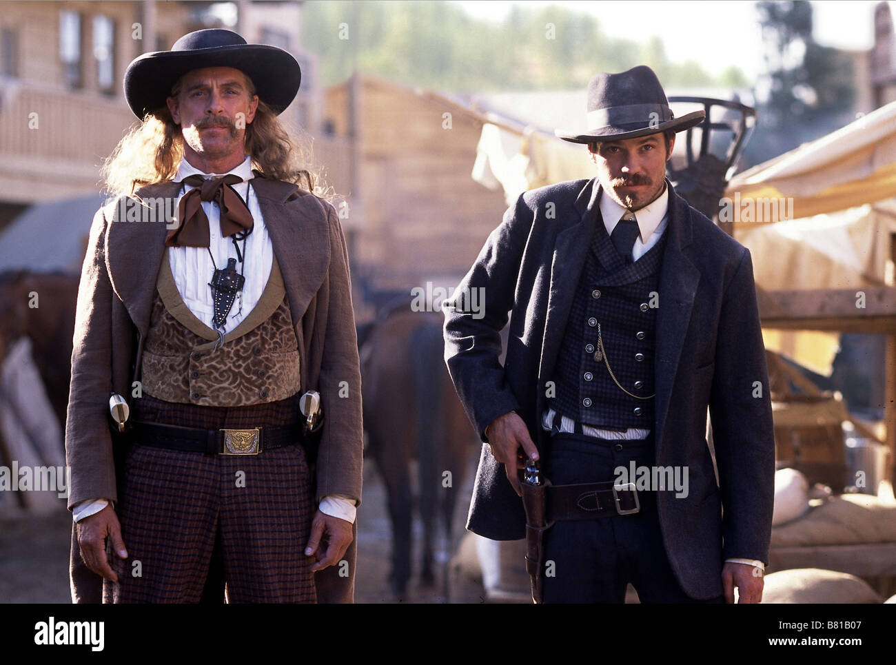 Deadwood Deadwood  Year: 2004 - [TV-Series 2004-????] Keith Carradine(Wild Bill Hickok -, Timothy Olyphant Created by David Milch Stock Photo