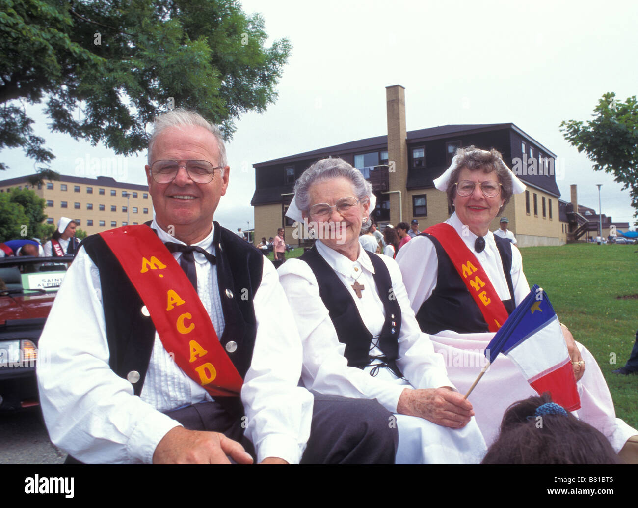 French canadian acadians celebrating National Acadian Day in Clare County Nova Scotia Stock Photo