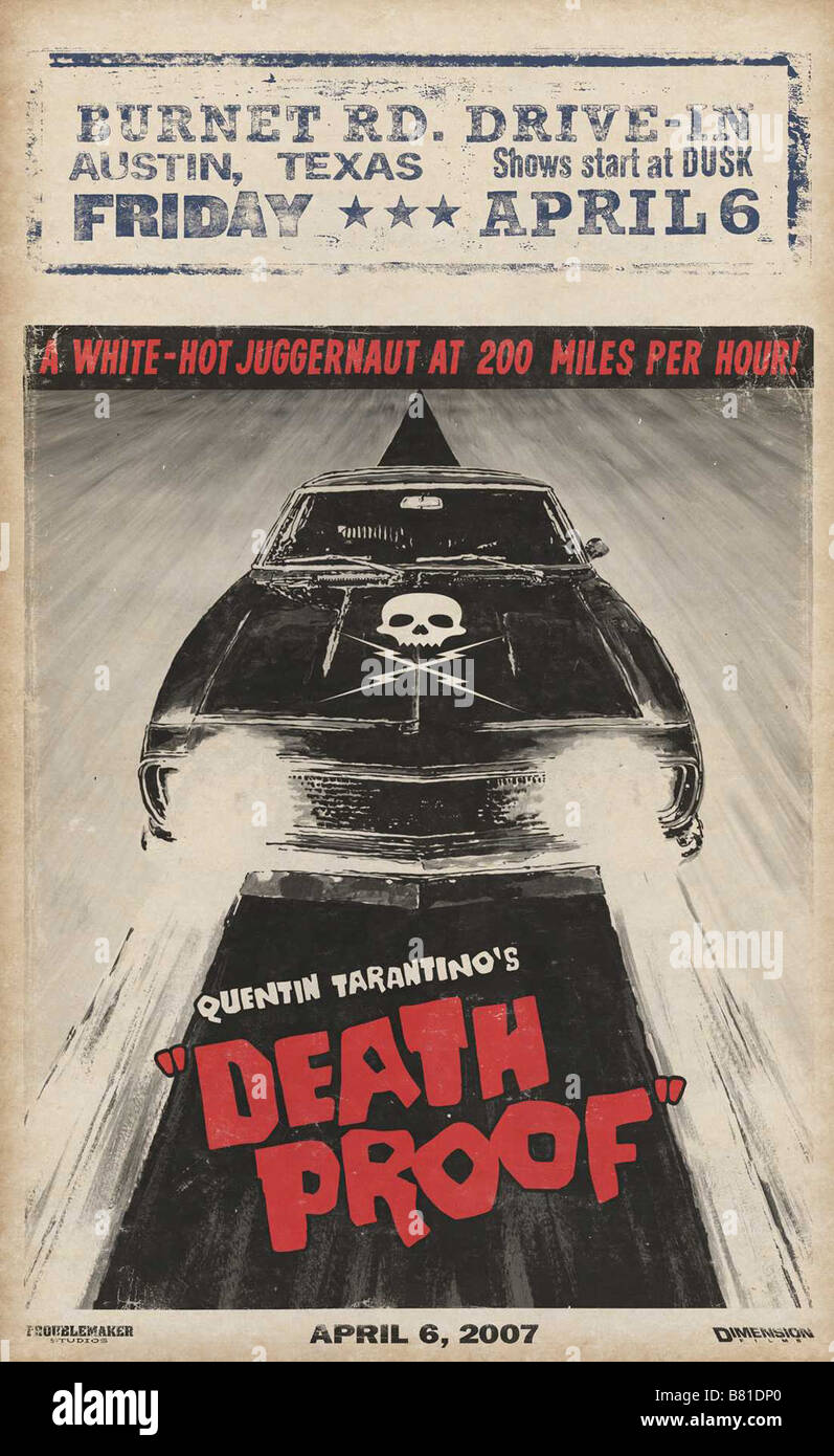 Grindhouse  Death Proof  Year: 2007 USA Affiche / Poster  Director: Quentin Tarantino Stock Photo