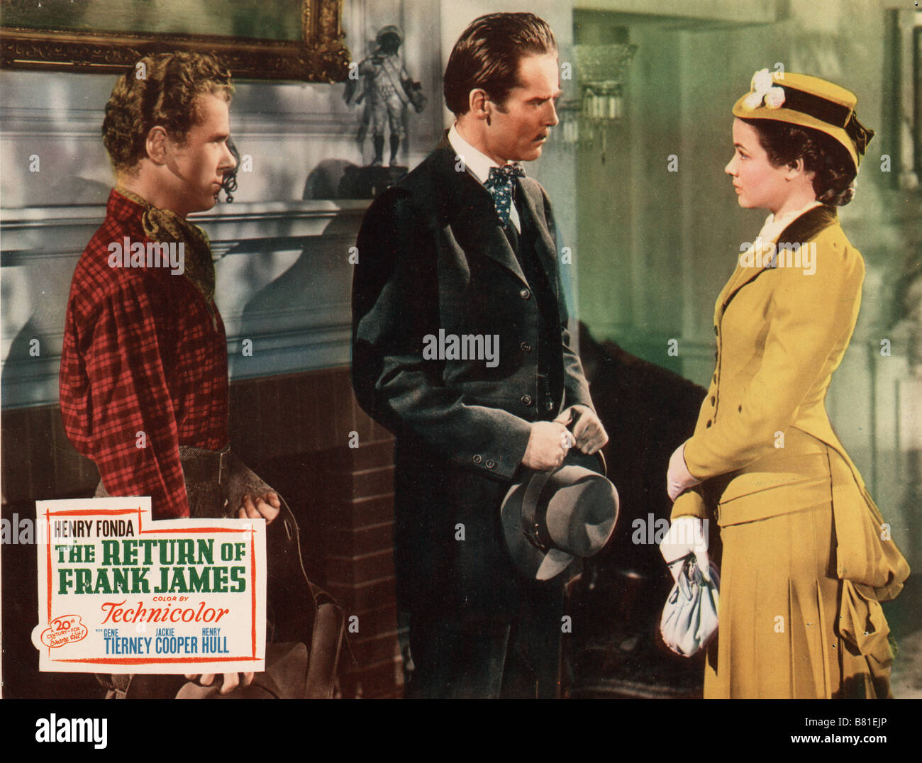 Le retour de Frank James The Return of Frank James  Year: 1940 USA Henry Fonda, Jackie Cooper, Gene Tierney  Director: Fritz Lang Stock Photo