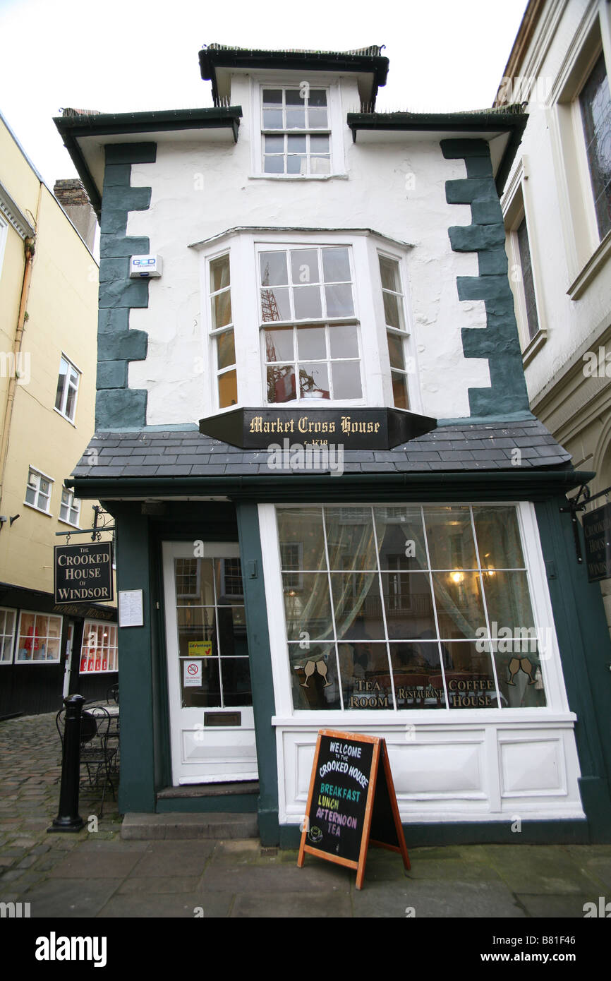 Market Cross House, the 18th century Crooked House of Windsor Stock